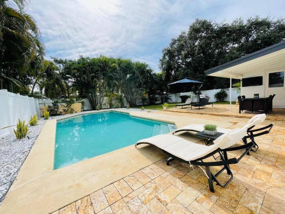Tropical Oasis House Private Pool Family Yard Villa Fort Lauderdale Exterior photo